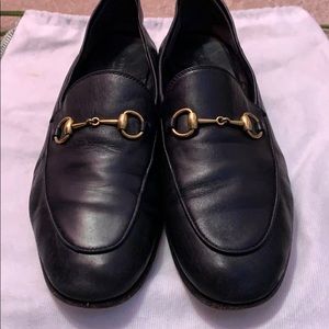 Authentic Gucci Horsebit Black Leather Loafer 40